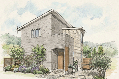 リビングを彩る「周り階段」が主役の家